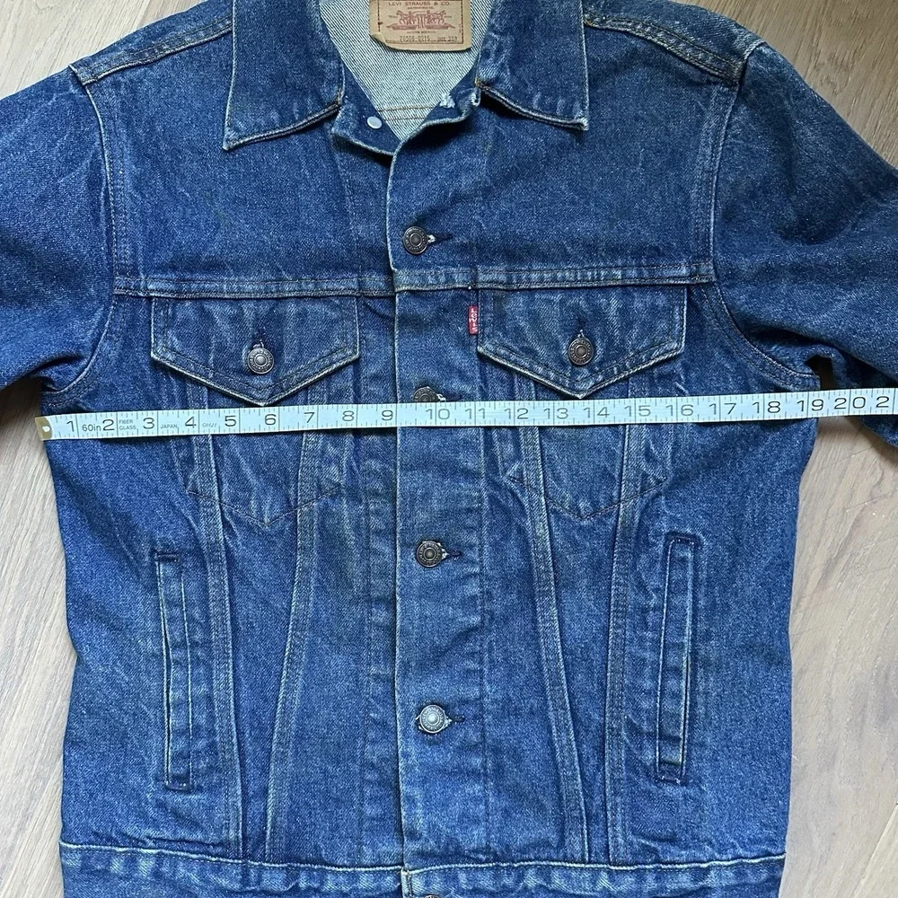 Vintage LEVIS 80s Denim‎ Trucker Jacket Type III 70506-0216 Sz 38R Made In USA